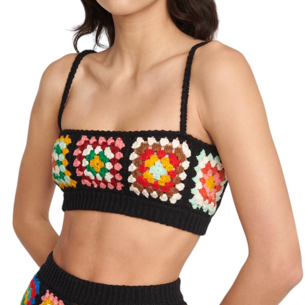 Rare Alanui Good Vibes Embassy Crochet Bralette Cropped Top Size M - Picture 9 of 10